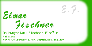 elmar fischner business card